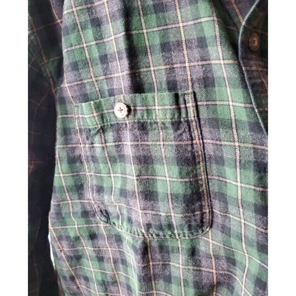 Duluth Trading Company Plaid Button Down Mens SZ L Green - Picture 4 of 11